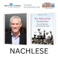 Foto von Ewald Frie mit seinem Buchcover anlässlich einer Lesung in der Bibliothek